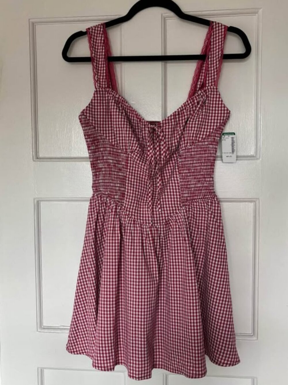 NWT Simons Red Gingham Mini Dress